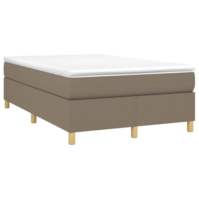 vidaXL - Boxspring - bed - 120x200 - cm - stof - taupe