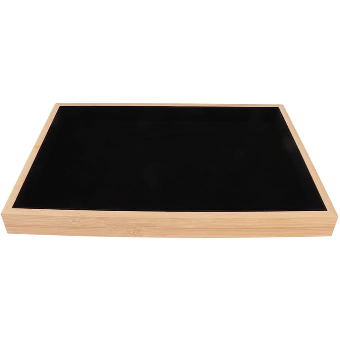Houten Sieradenbak Klassiek Elegant Krasbestendig Multifunctioneel Sieradendisplay Bakken voor Oorbellen beige