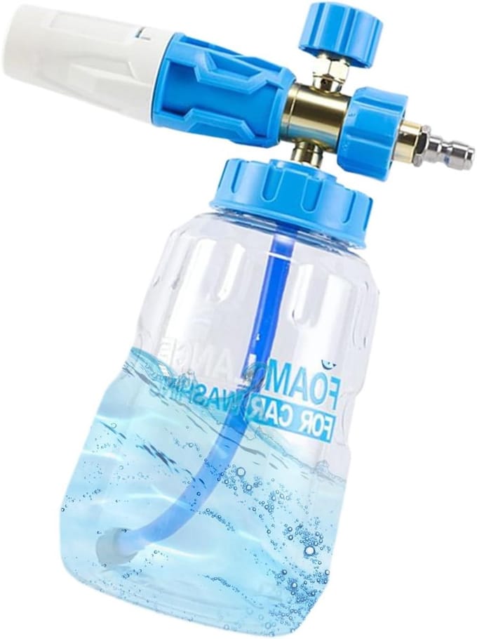 Autowasschuim Spuitfles - Schuimsproeier Handpomp - Auto Reinigen - Verstelbare Schuimconcentratie - 1 Liter - Blauw