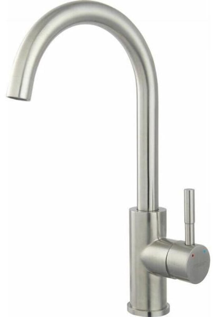RVS Keukenkraan Hoog – 360° Draaibare Uitloop – Keramisch – Ferro Camira Inox BCR4