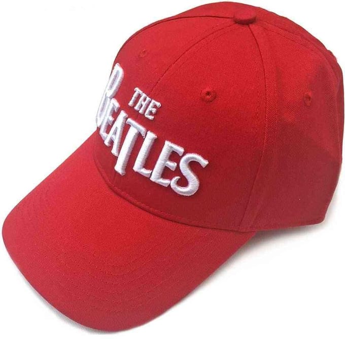 The Beatles Baseball pet White Drop T Logo Rood