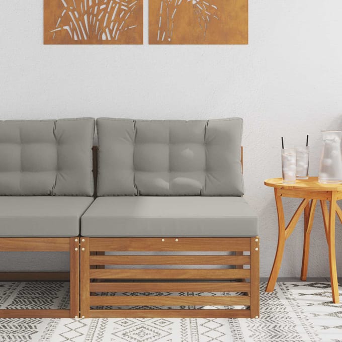 vidaXL - Buiten - Middelste - sofa - Massief - Acacia - Hout - Naturel
