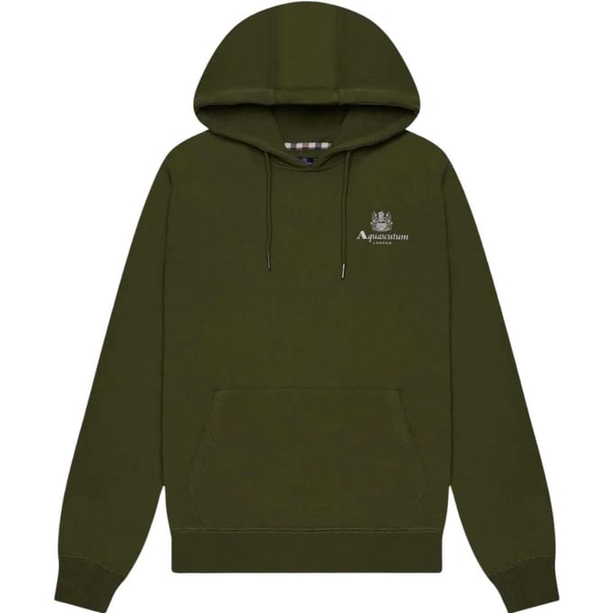 Aquascutum Heren Active Kleine Logo Hoodie (Groen)
