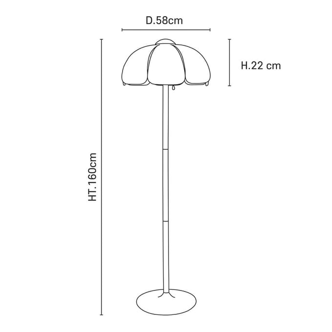 MARKET SET Vloerlamp Coquillage, linnen naturel/hout, E27