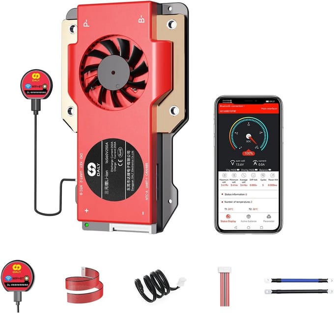 Slimme 16S BMS 60V 250A met Communicatie voor Lithium Accupack