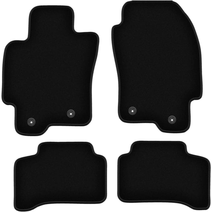 BASIC zwarte veloursmatten voor: Jaguar X-Type stationwagen, sedan (2001-2009)