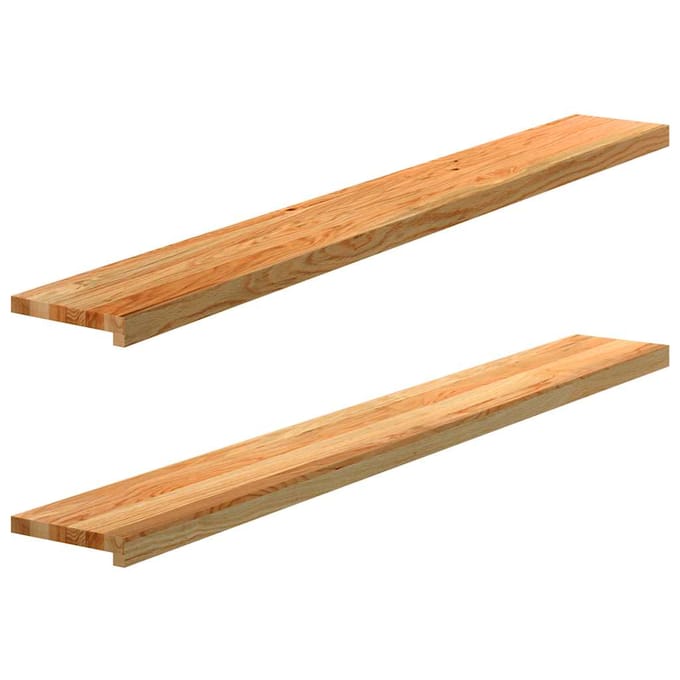 vidaXL - Vensterbanken - 2 - st - 160x20x2 - cm - massief - eikenhout - lichtbruin