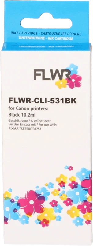 FLWR Canon CLI-531BK zwart (Huismerk (compatible))