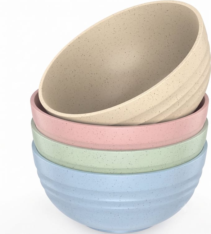 Scandinavische Ontbijtkom - Kommen Set van 4 - Ø 15cm - Kleurrijk - IXEN