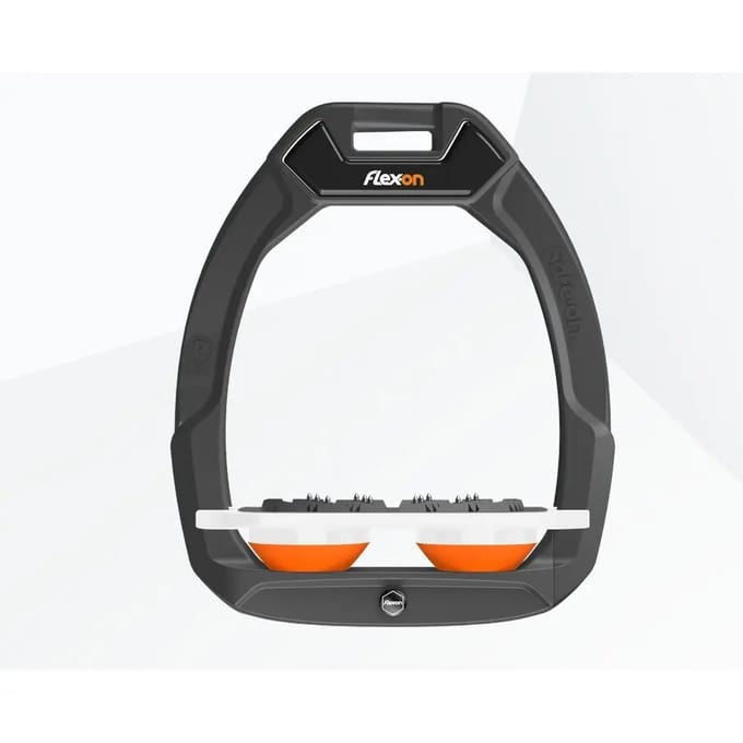 Veiligheidsstijgbeugels Plat Ultra Grip Antraciet/Wit/Oranje Flex-On Safe-On