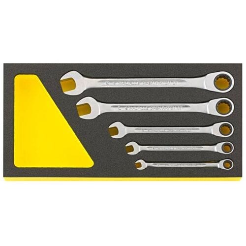 Stahlwille 96830652 TCS 17F/5 Ringsleutel met ratelset Sleutelbreedte (metrisch) 8 - 19 mm