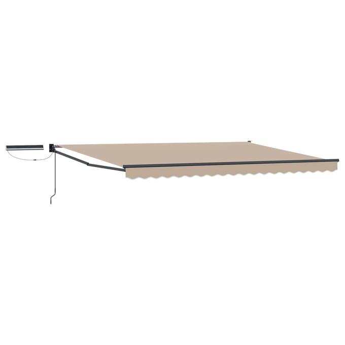 vidaXL - Elektrisch - Uitschuifbare - Zonneluifel - Beige - en - Antraciet - 4 - × - 3 - m