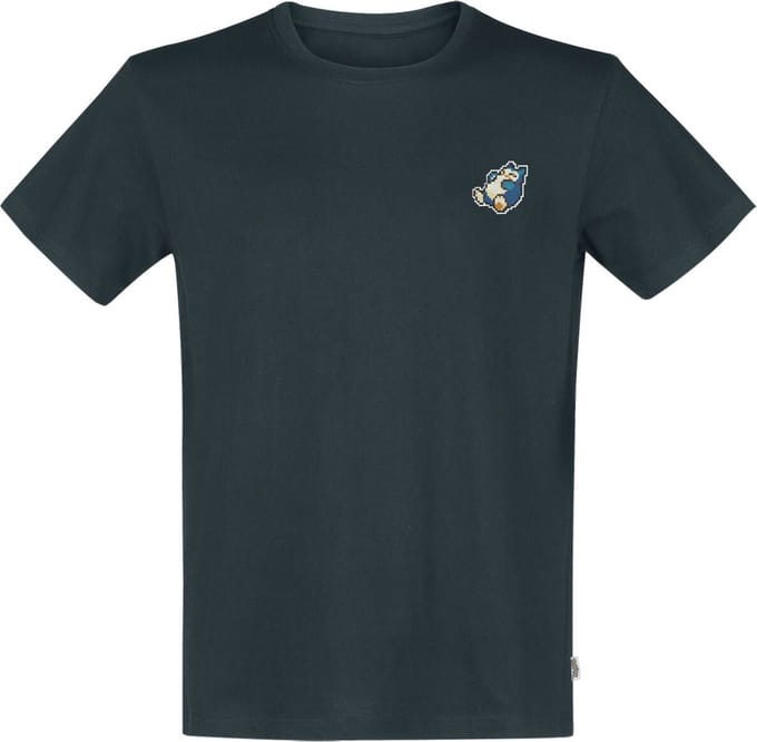 Pokémon - Pixel Snorlax T-shirt - M - Blauw
