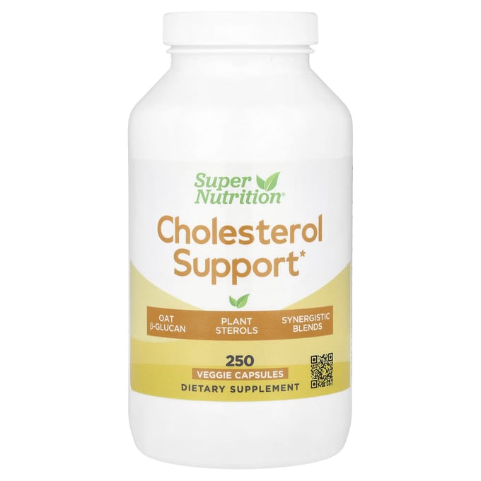 Super Nutrition, Soutien du Cholestérol, 250 Capsules Végétales