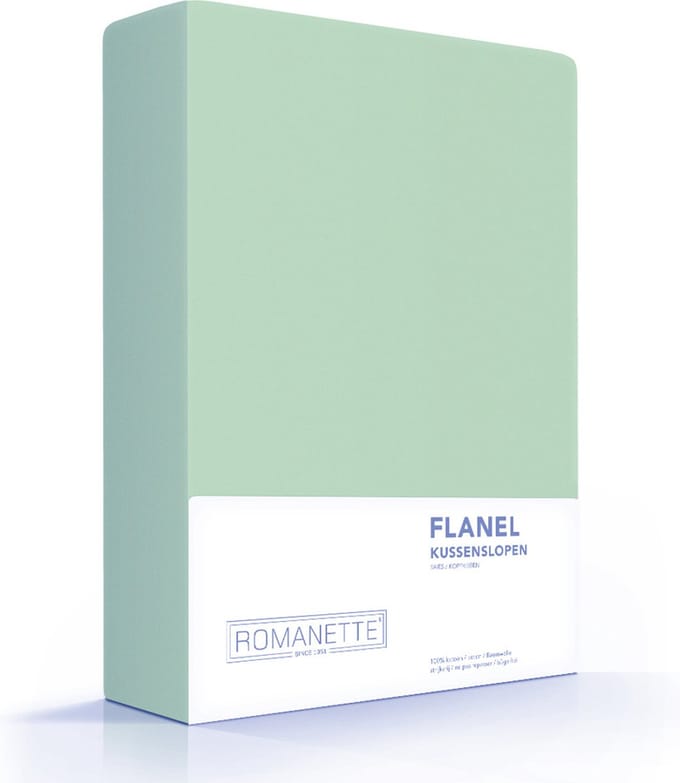 2-PACK: Kussenslopen Verwarmend Flanel - Misty Green
