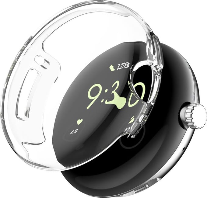 Watch case screenprotector - hoesje - geschikt voor Google Pixel Watch 2 - transparant