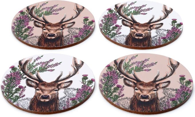 Onderzetters - Wild Hert - Set 4 - 10cm