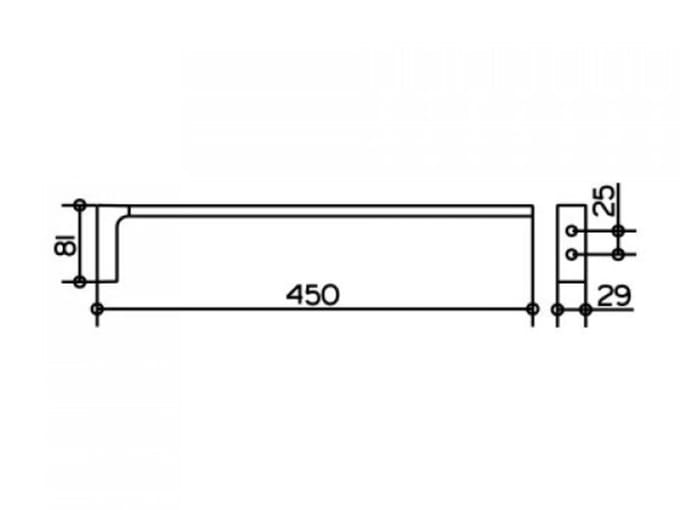 KEUCO EDITION 11 handdoekhouder 450 mm, stijf, 1-arm, 11120030000
