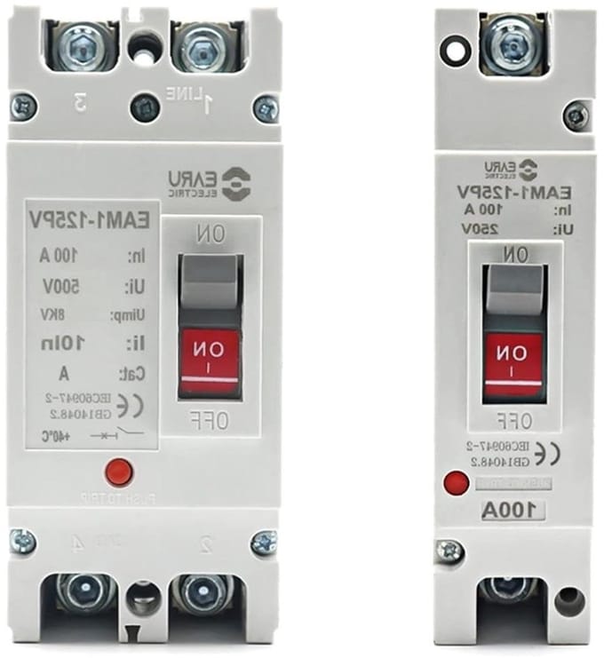 Stroomonderbreker - Schakelaar MCCB - Zonne-energie Bescherming - Compact Ontwerp - 100A - Grijs
