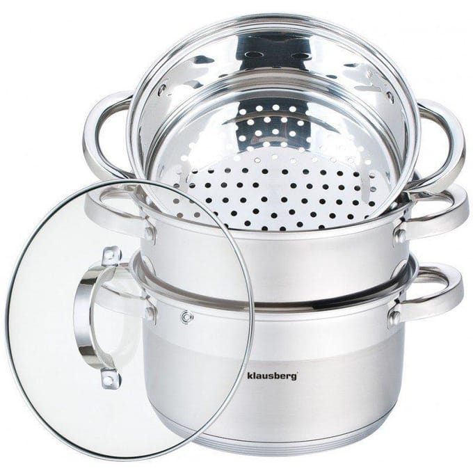 Klausberg 7139 - stoompan - 4 delig - 20cm - rvs - alle warmtebronnen