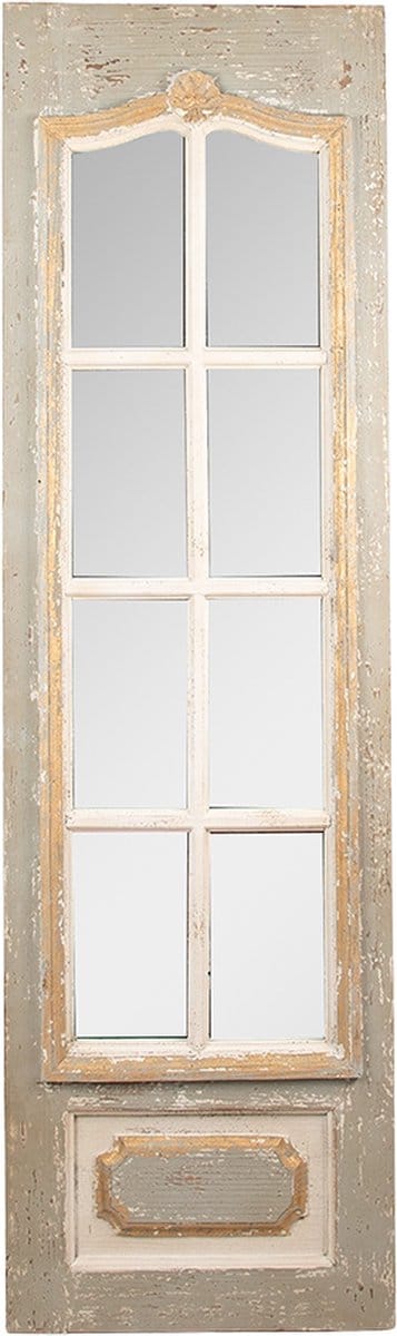 Clayre & Eef Spiegel 50x172 cm Beige Grijs Hout