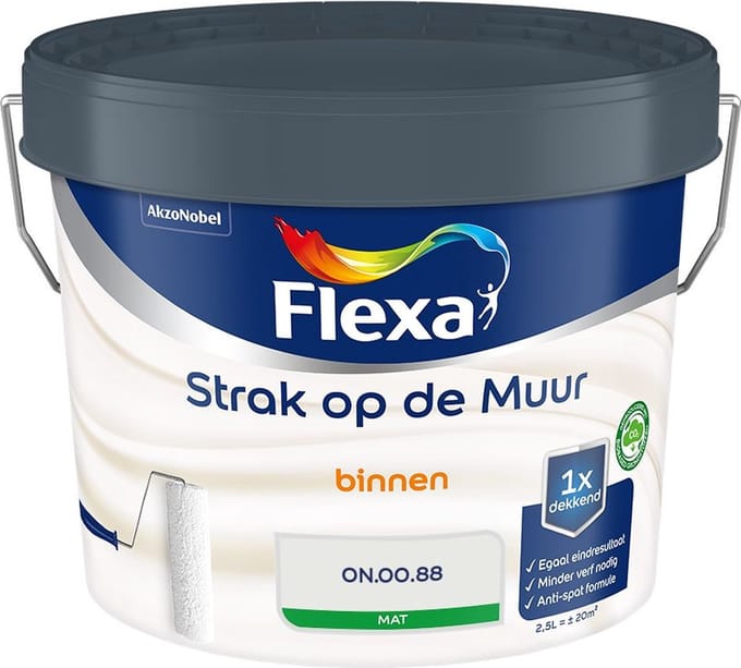 Flexa - Strak Op De Muur Binnen Mat - On.00.88 - Mengverf - 2,5 L