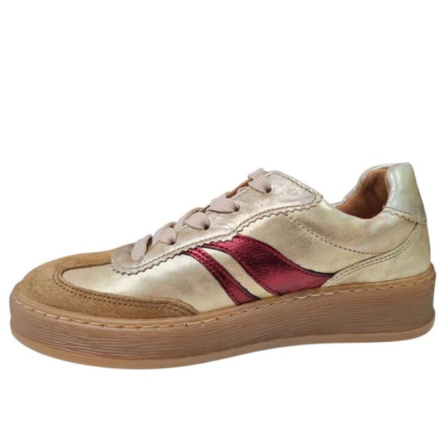Gabor Gouden Leren Dames Sneakers - Goud - 37