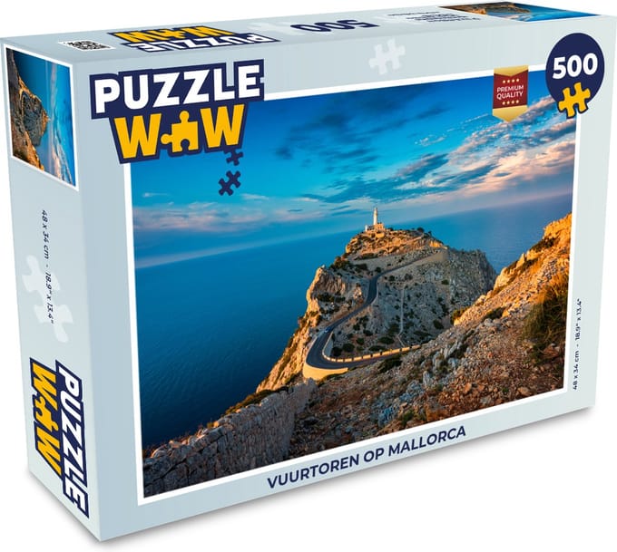 Puzzel Vuurtoren op Mallorca - Legpuzzel - Puzzel 500 stukjes