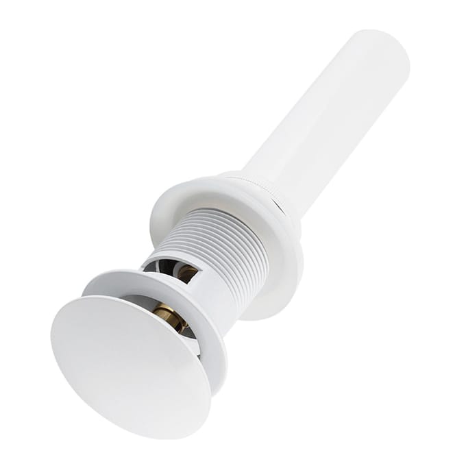 Keuken Badkamer Wastafel Waskom Witte Coating Messing Pop-up Afvoerstop met Overloopgat white