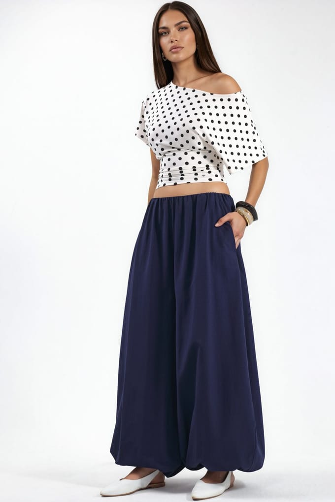 Elastische Taille Ballon Broek