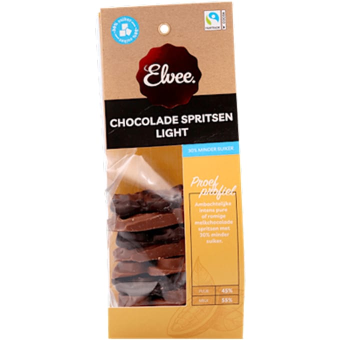 Chocolade spritsen minder suiker