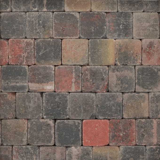 Trommelstenen of koppelstones bont 10x10x6cm (m2)