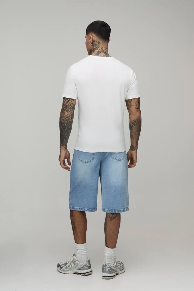 Tall Essential Relaxed Fit Denim Jorts | Light Blue | Size 54