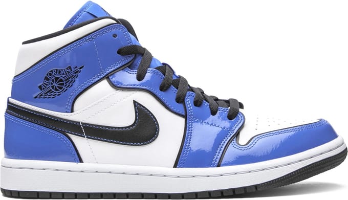 Nike Air Jordan 1 Mid SE, Signal Blue/Black-White, DD6834 402