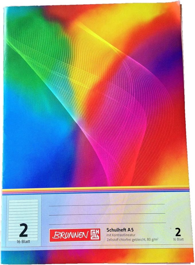 A5 Schoolschrift Liniatuur 2 Grote Regels 16 Vellen