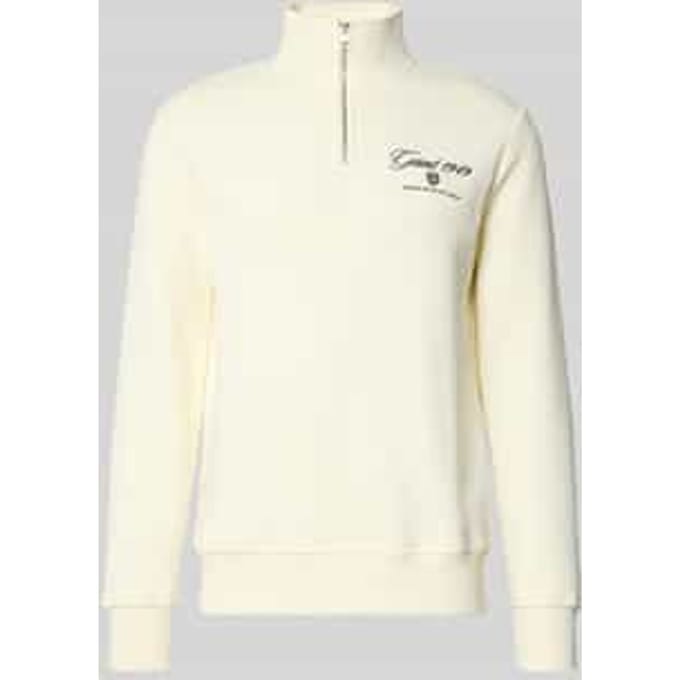Sweatshirt met opstaande kraag en ritssluiting