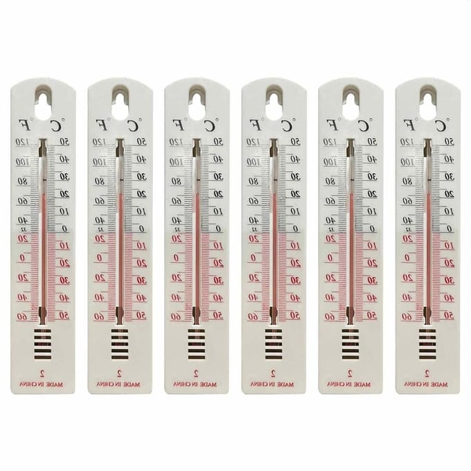 Wandthermometer Vochtmeter - Binnenthermometer Set - Temperatuur Bewaken - Nauwkeurige Sensoren - 6 Stuks - Wit