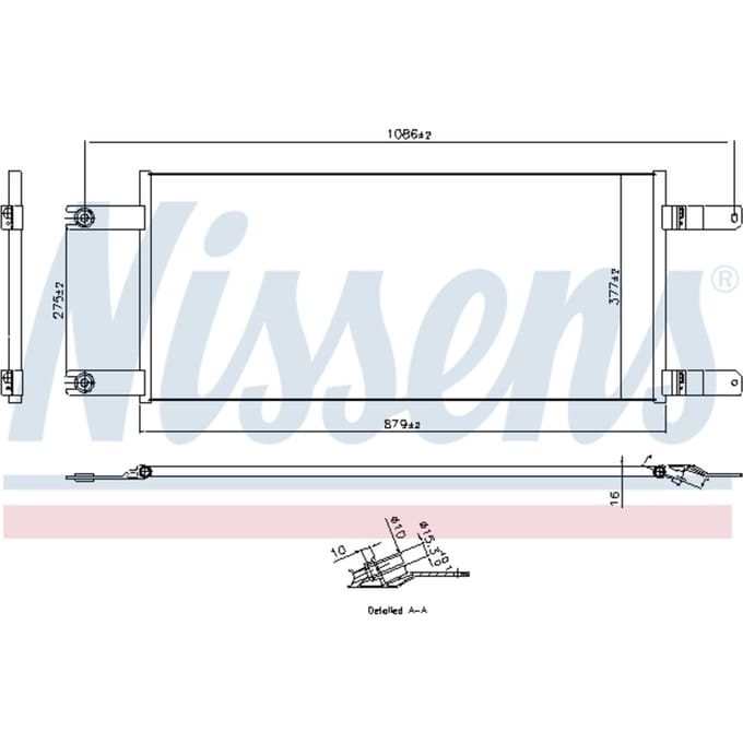 Condensator, airconditioning NISSENS 941155