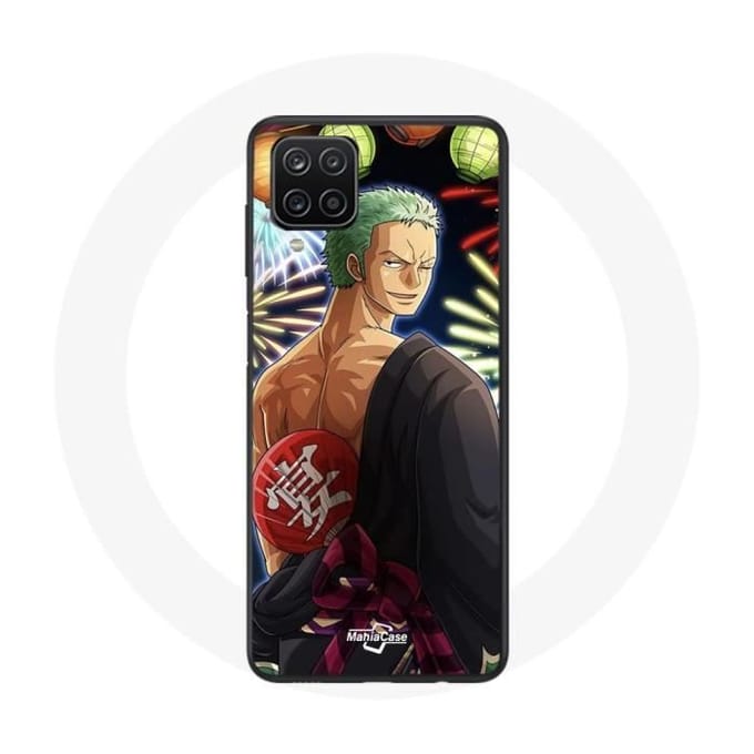 Coque - Maniacase - Samsung Galaxy A12 - One Piece Joyeux Noël - Souple - Noir noir