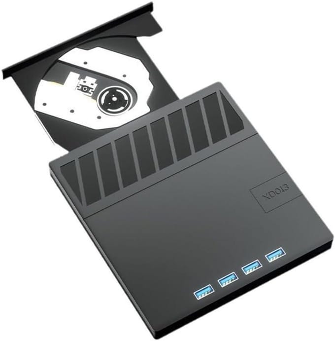 Externe Brander - Optische Drive - Films Kijken - USB 3.0 Type-C - Draagbaar Compact - Zwart