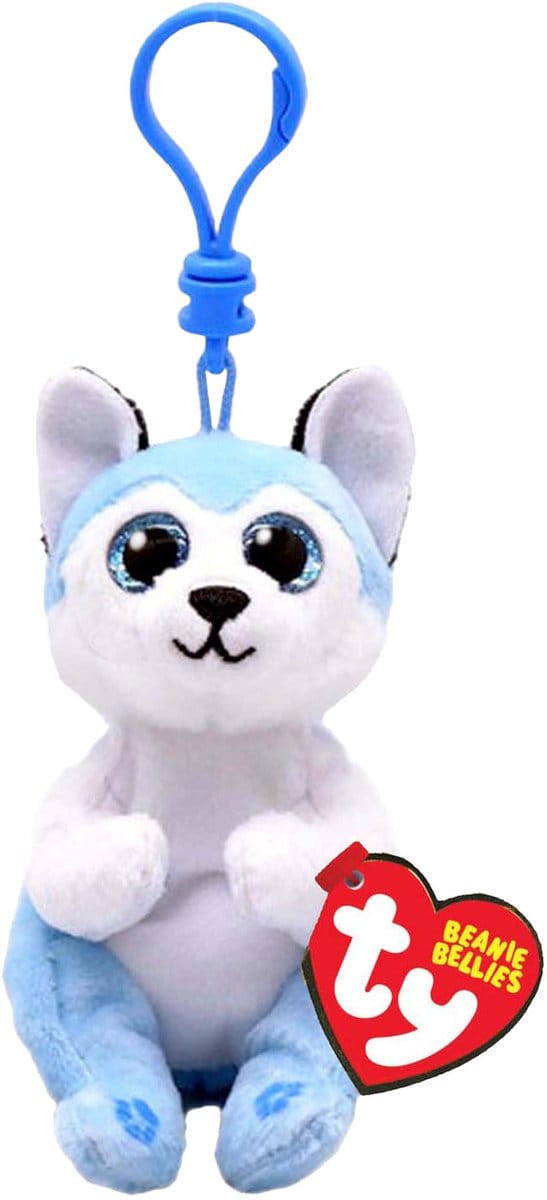 Ty Beanie Babies Husky knuffel sleutelhanger Thunder 10cm.