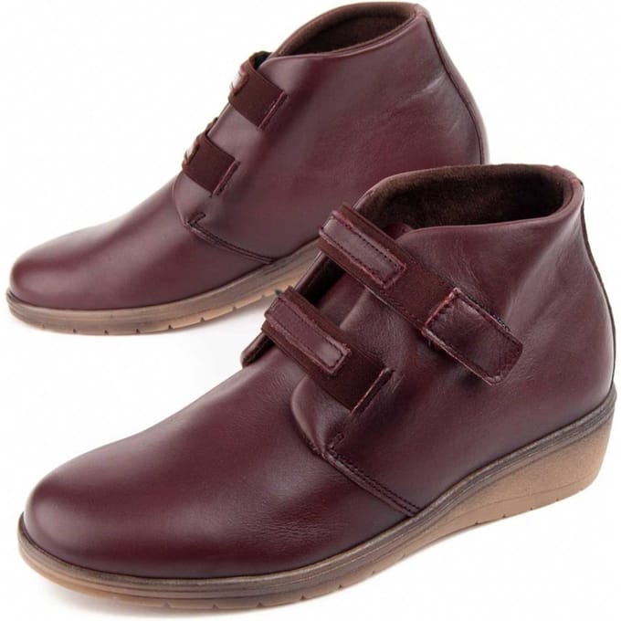 Purapiel Wedge Enkelboot Akilav Bordeaux