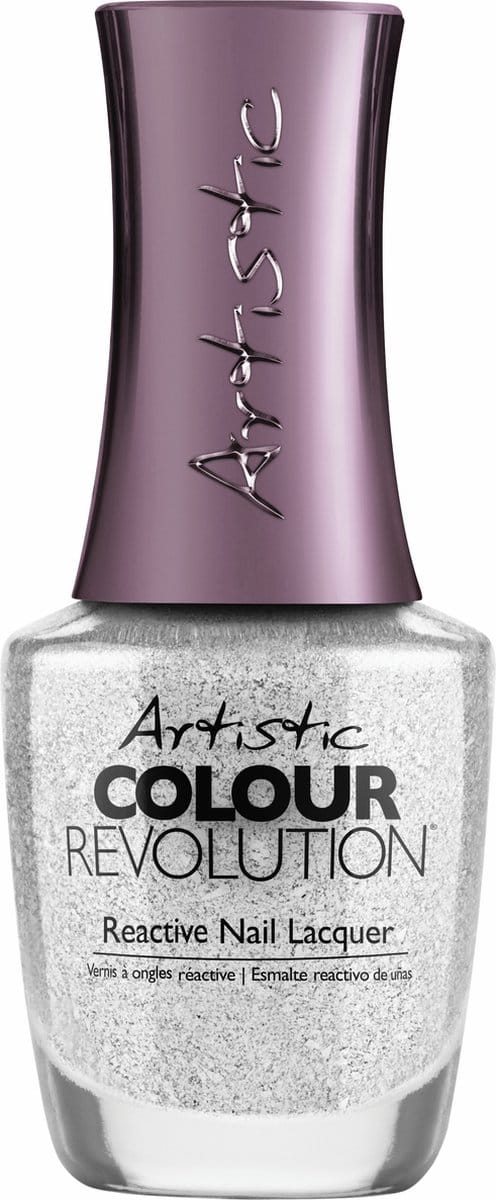 Artistic Nail Design Colour Revolution ' I Make The Rules ' ( Zilver Folie Flakes )