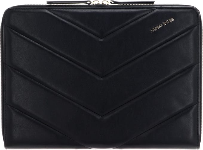 HUGO BOSS Schrijfmappen Triga Conference Folder Black Zwart
