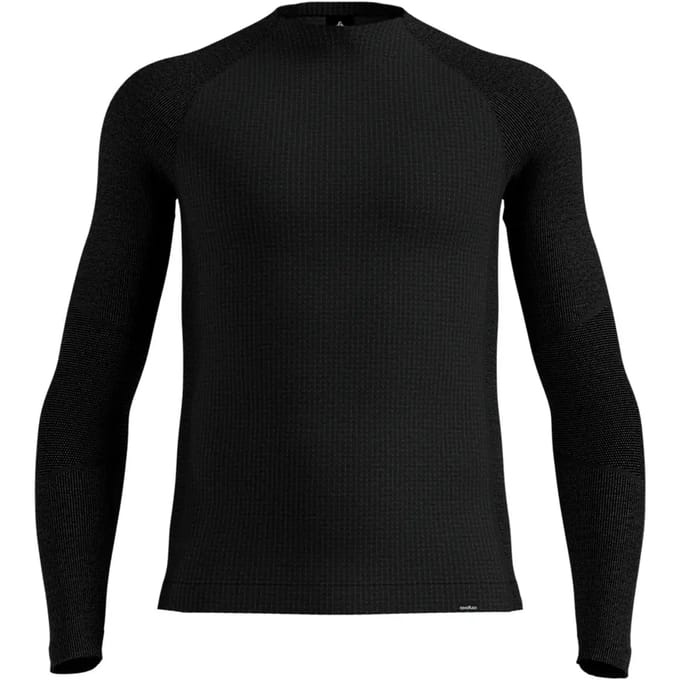 Odlo 112302 Seamless Performance Wool Lange Mouwen Basislaag Zwart 2XL Man
