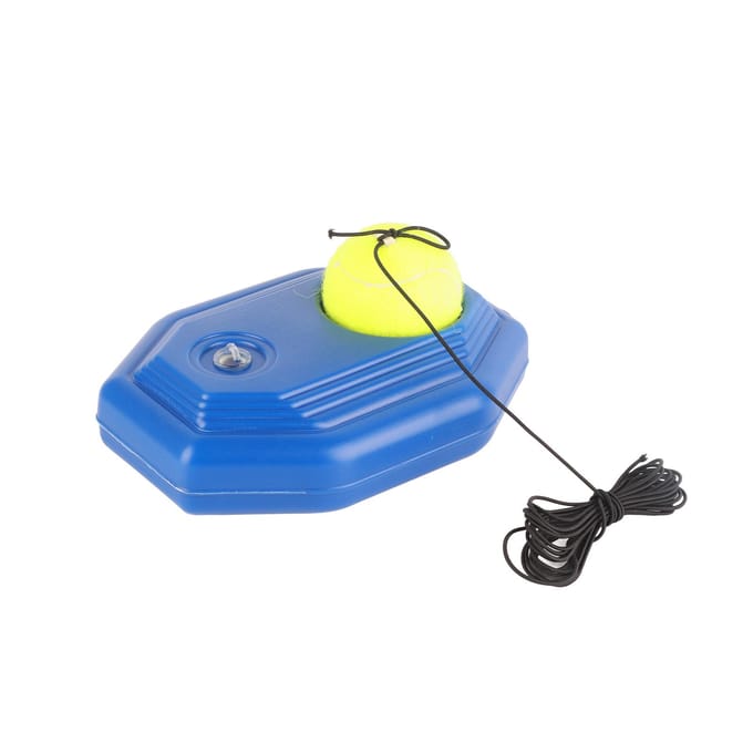 Tennisbal-rugtrainerset met rubberen elastisch touw voor training door één persoon blue