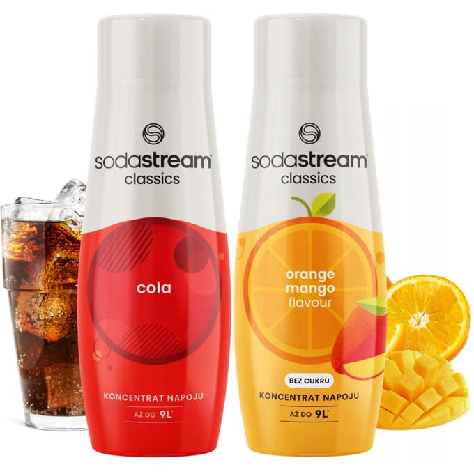 SodaStream Serie - Cola en Sinaasappel-Mango Concentraten - Set van 2 - 440ml Elk