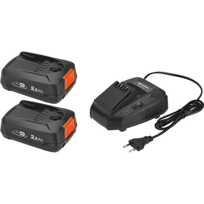 GARDENA Startset Gereedschapsaccu en lader - P4A QC + 2x 2.5Ah