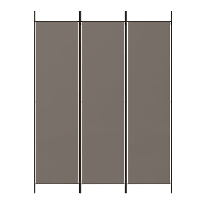 vidaXL - Kamerscherm - met - 3 - panelen - 150x200 - cm - stof - antracietkleurig