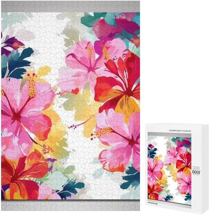 Houten Puzzel - Legpuzzel Volwassenen - Ontspanning Thuis - Gladde Afwerking - 1000 Stukjes - Wit
